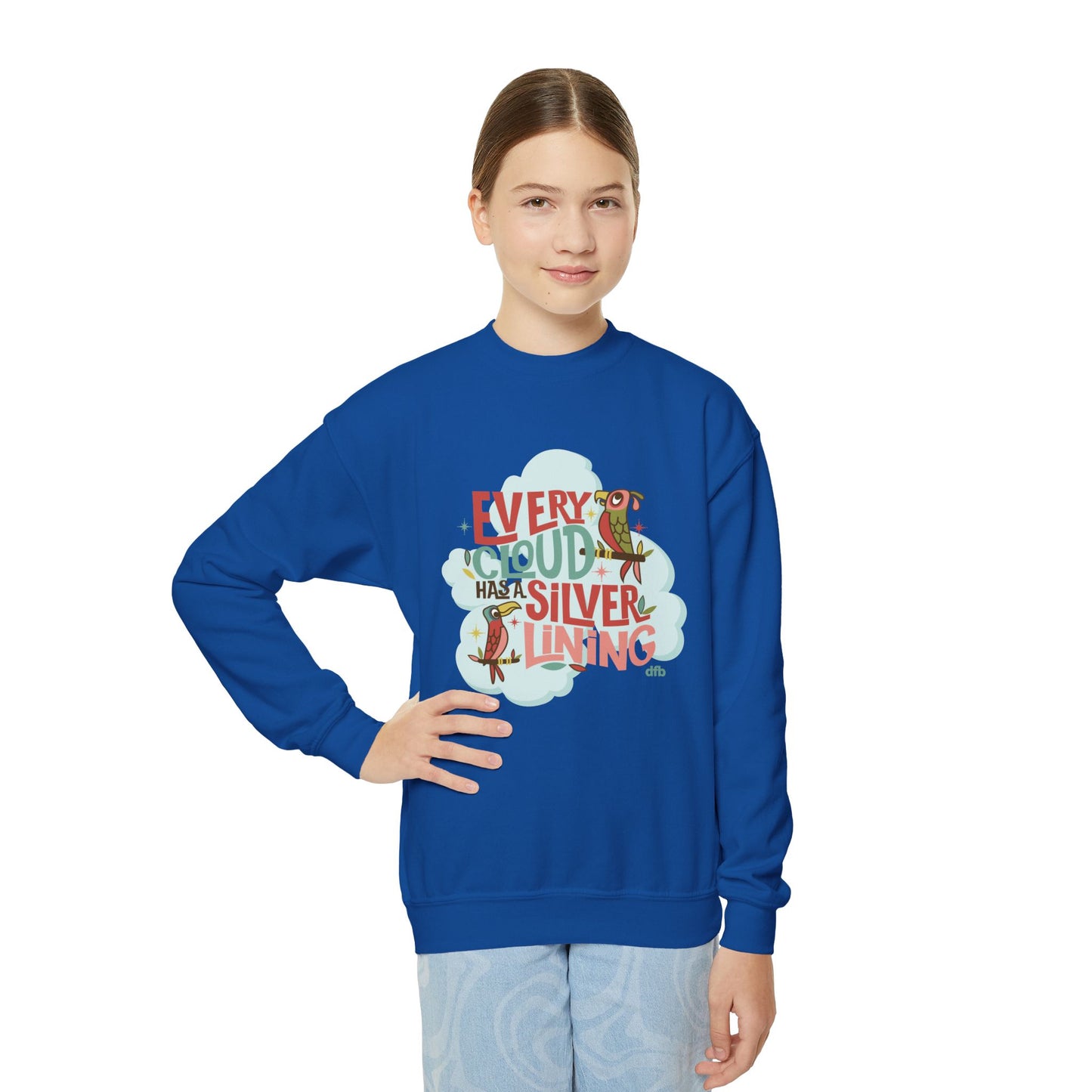 Every Cloud Has a Silver Lining- Youth Crewneck Sweatshirt