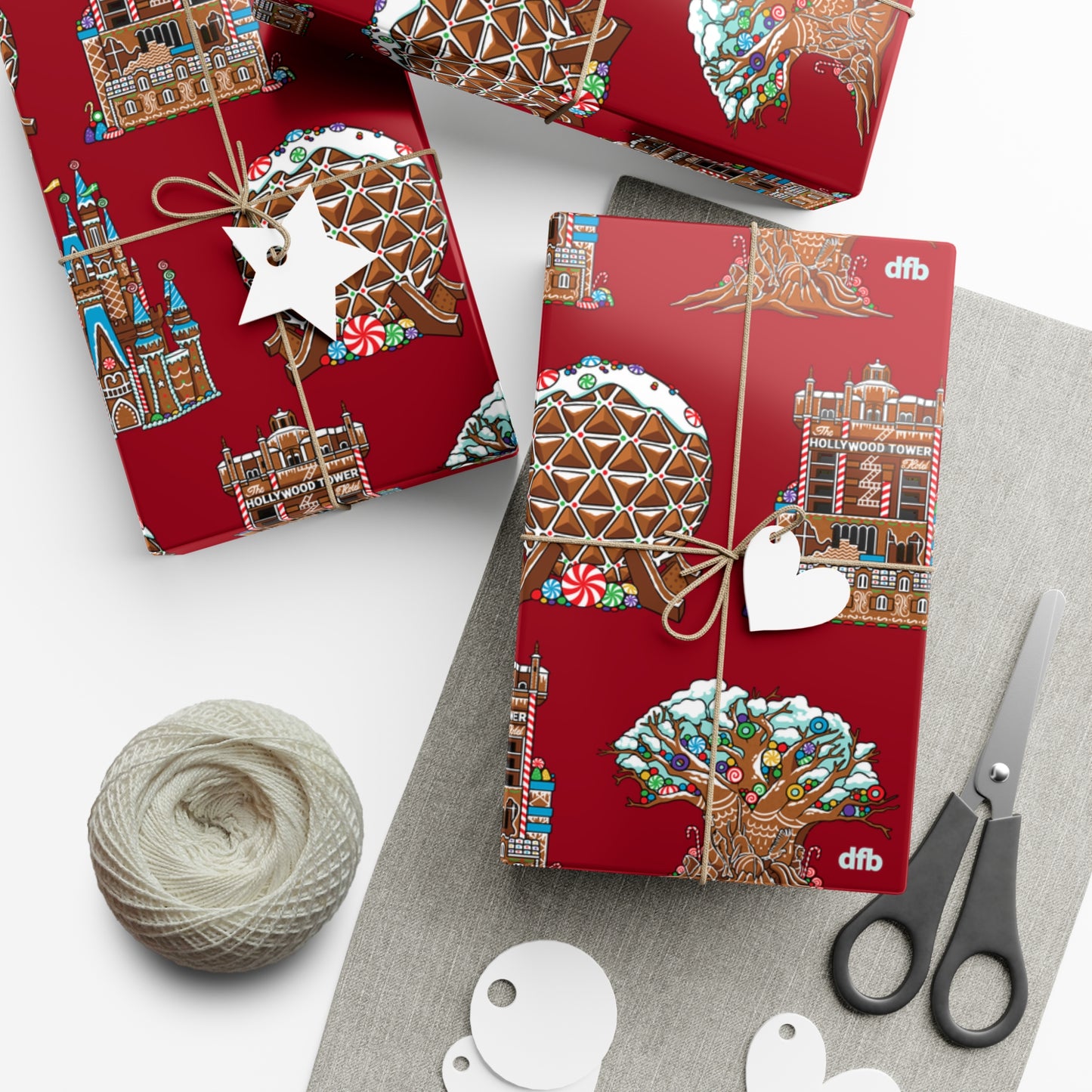 Gingerbread Park Landmarks - Gift Wrap Papers