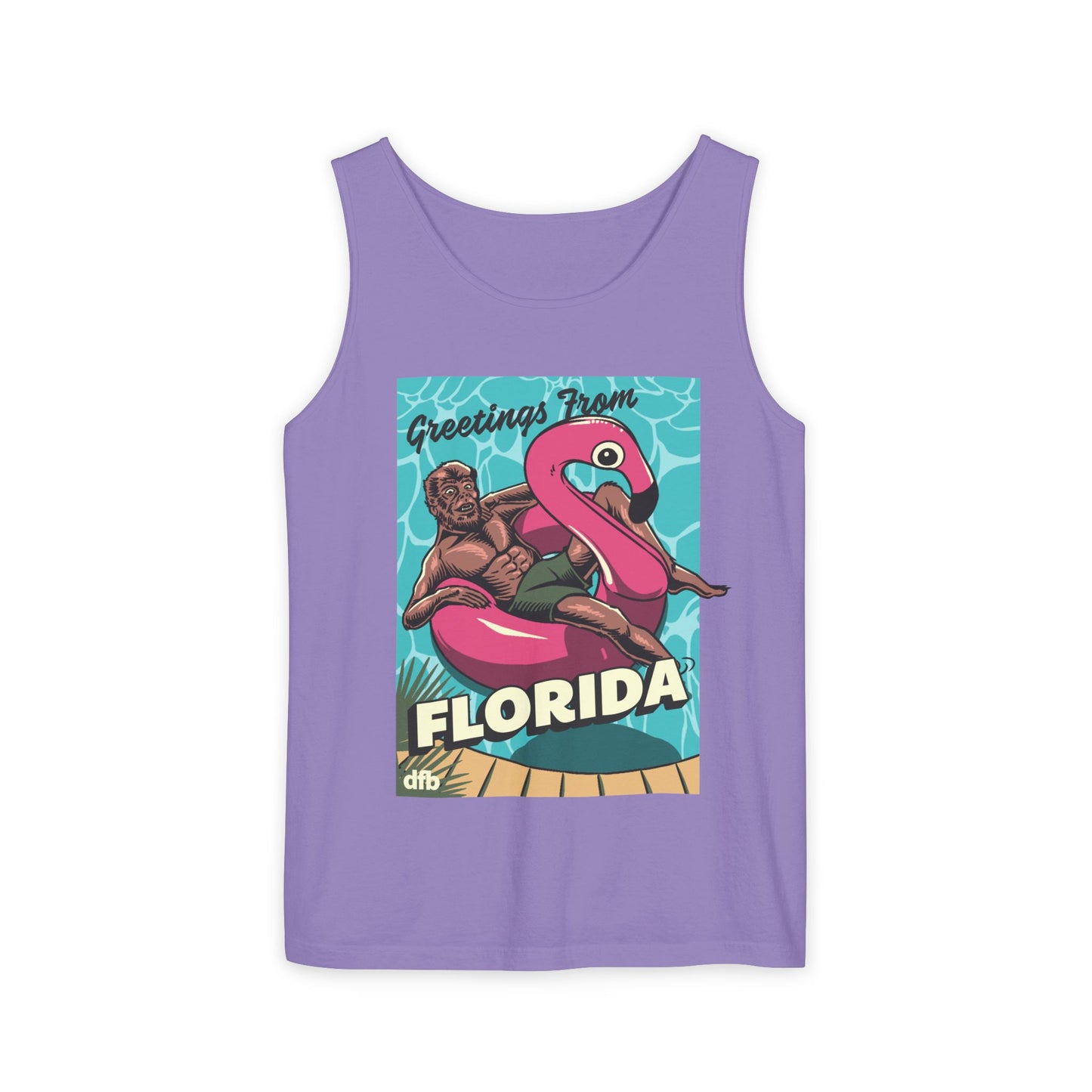 Monsters on Vacation - Unisex Garment-Dyed Tank Top