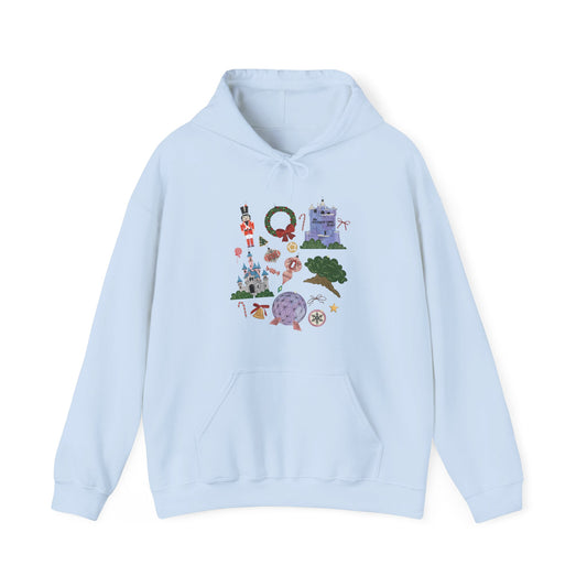 Park Icons Vintage Ornaments - Adult Hoodie Sweatshirt