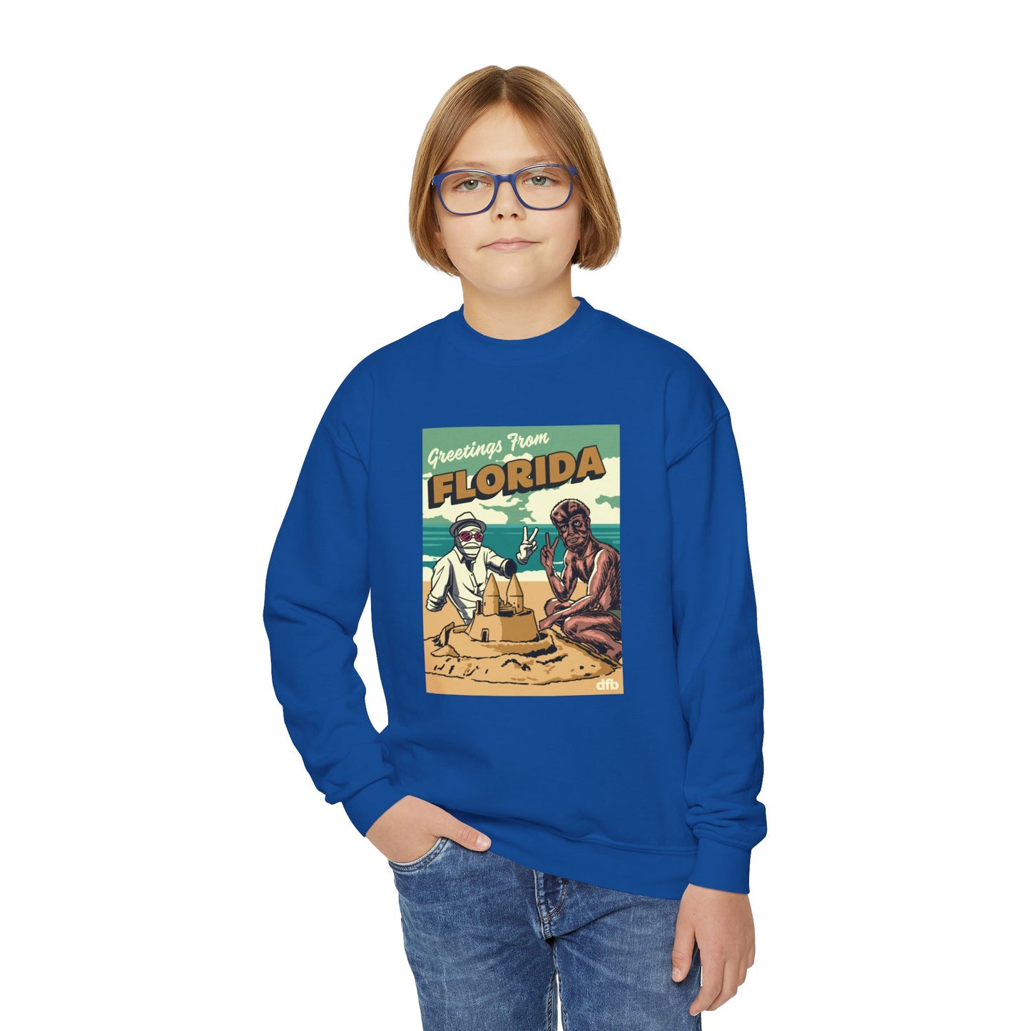 Monsters on Vacation - Youth Crewneck Sweatshirt