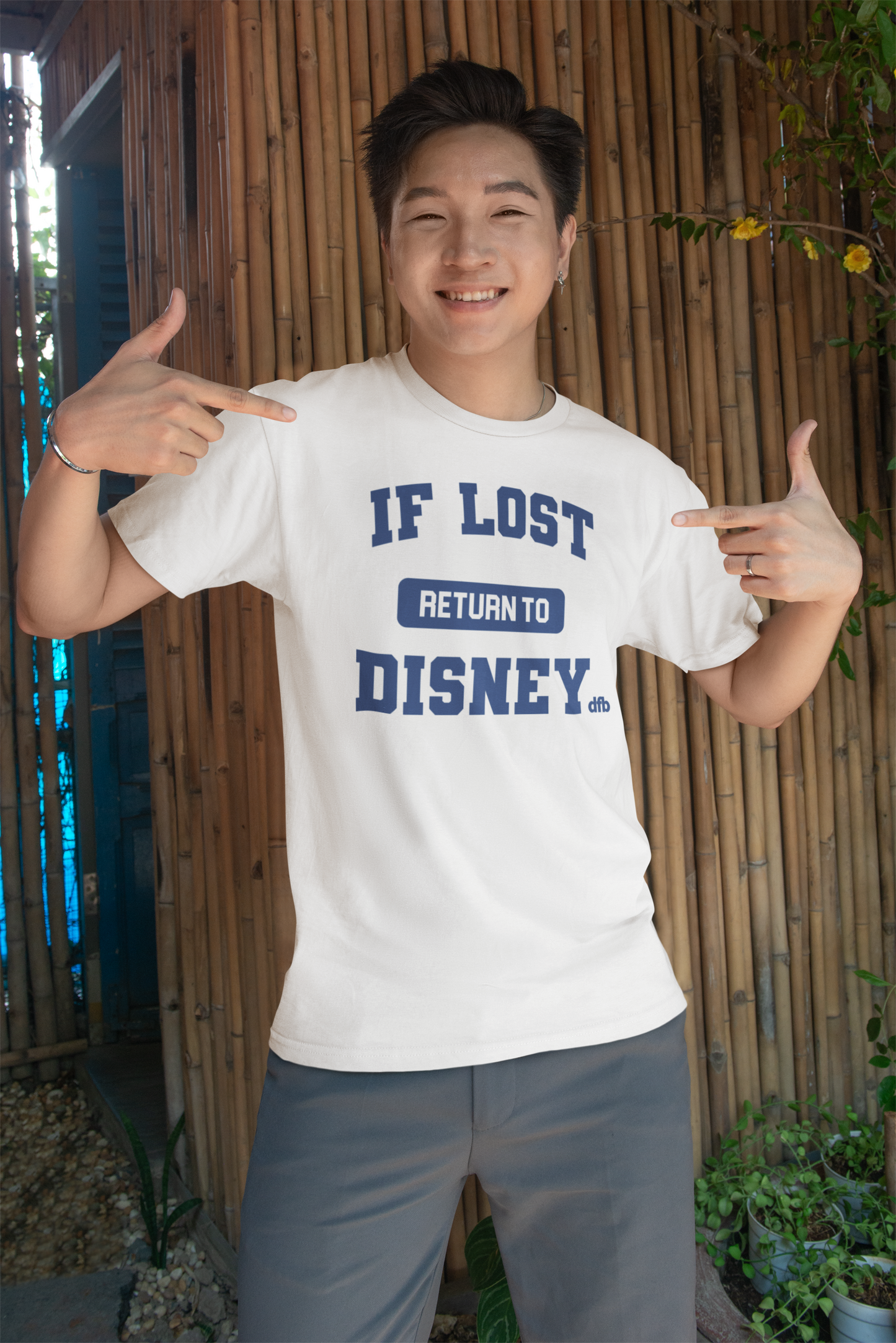 If Lost, Return to the Parks Blue Text - Adult Tee