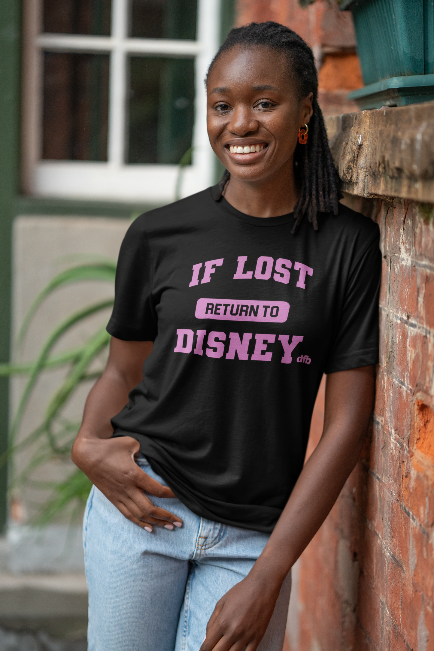 If Lost Return to the Parks Pink Text - Adult Tee Shirt