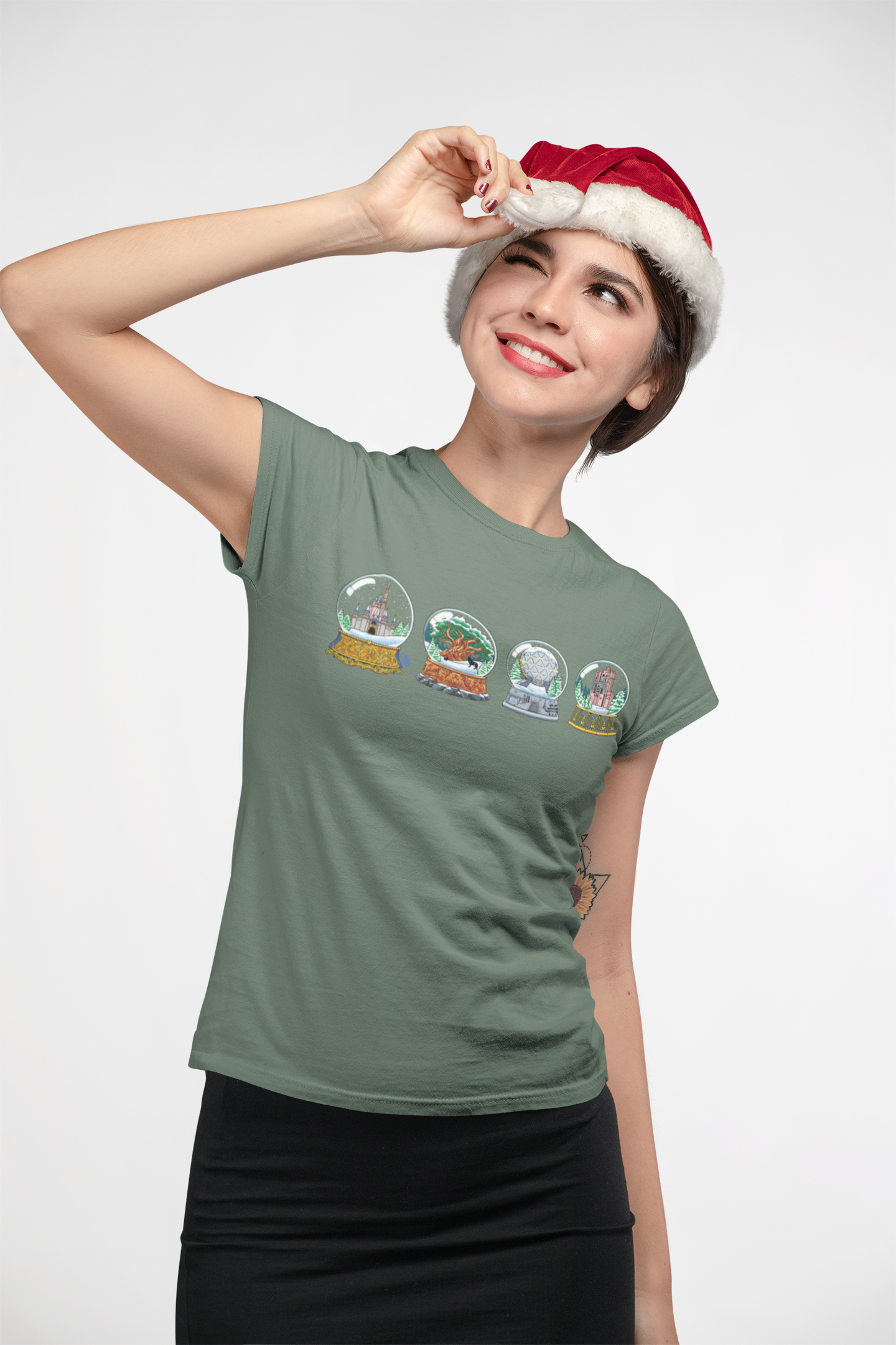 Park Landmarks in Snowglobes - Adult Tshirt