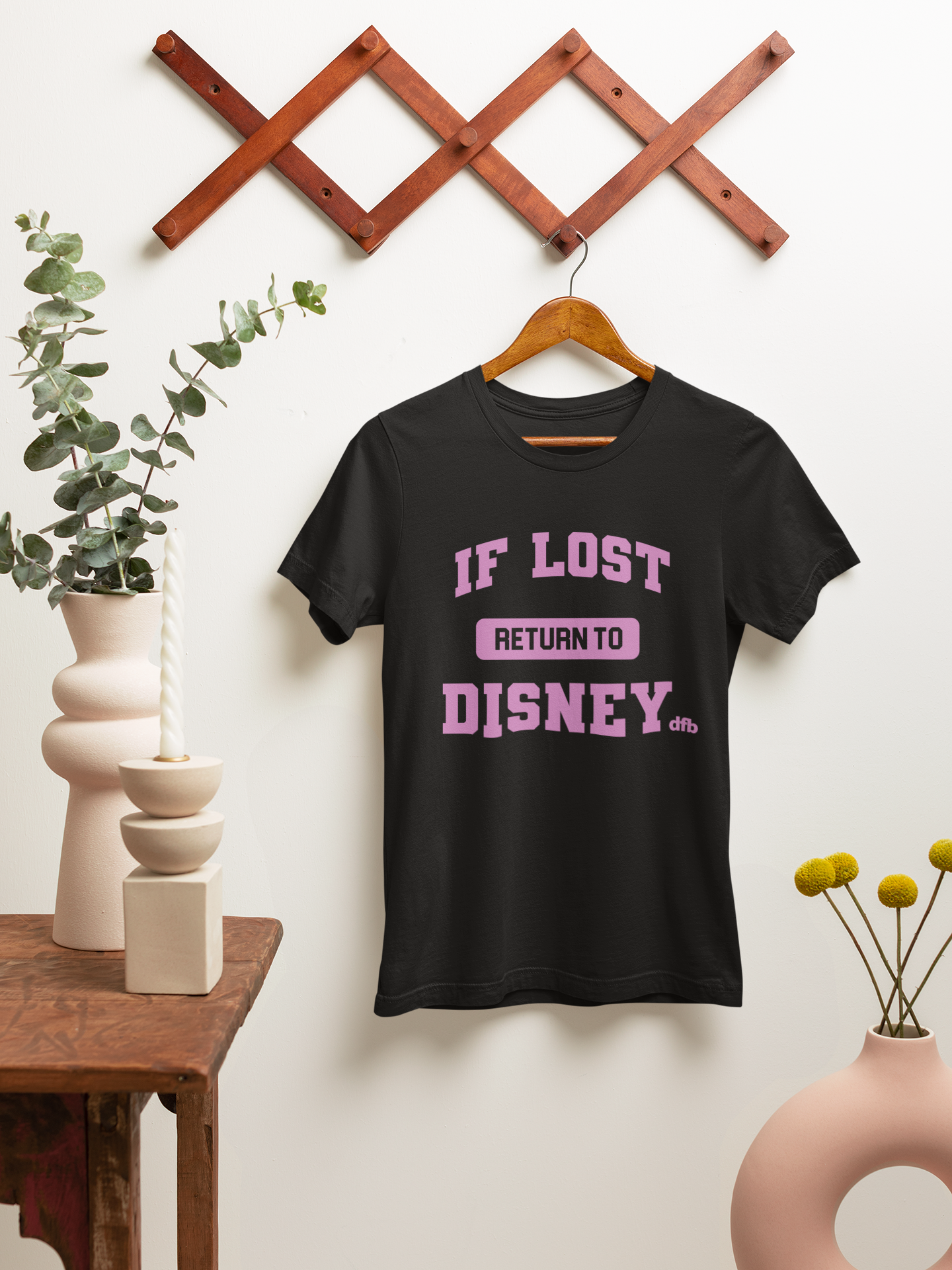 If Lost Return to the Parks Pink Text - Adult Tee Shirt