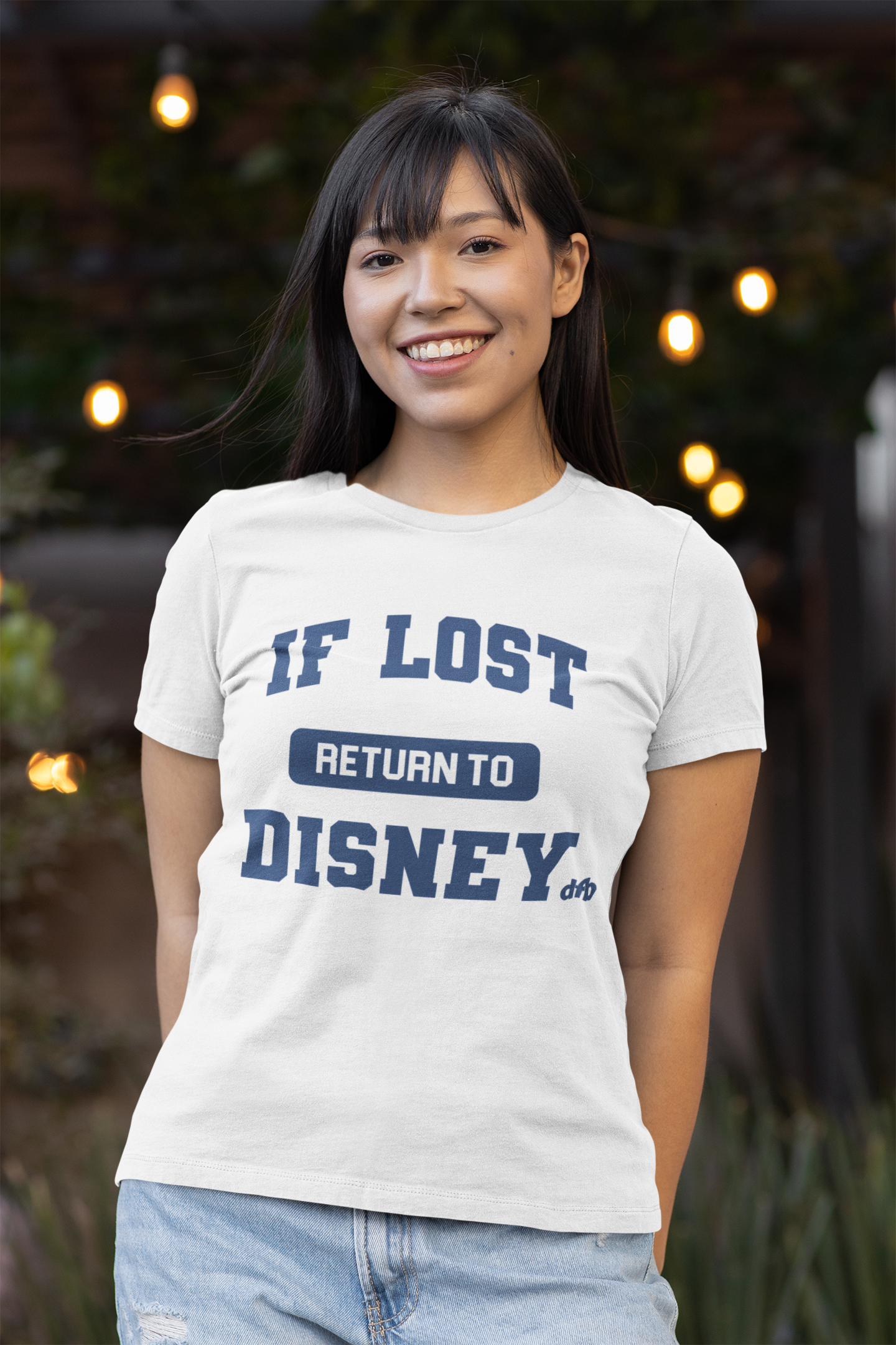 If Lost, Return to the Parks Blue Text - Adult Tee