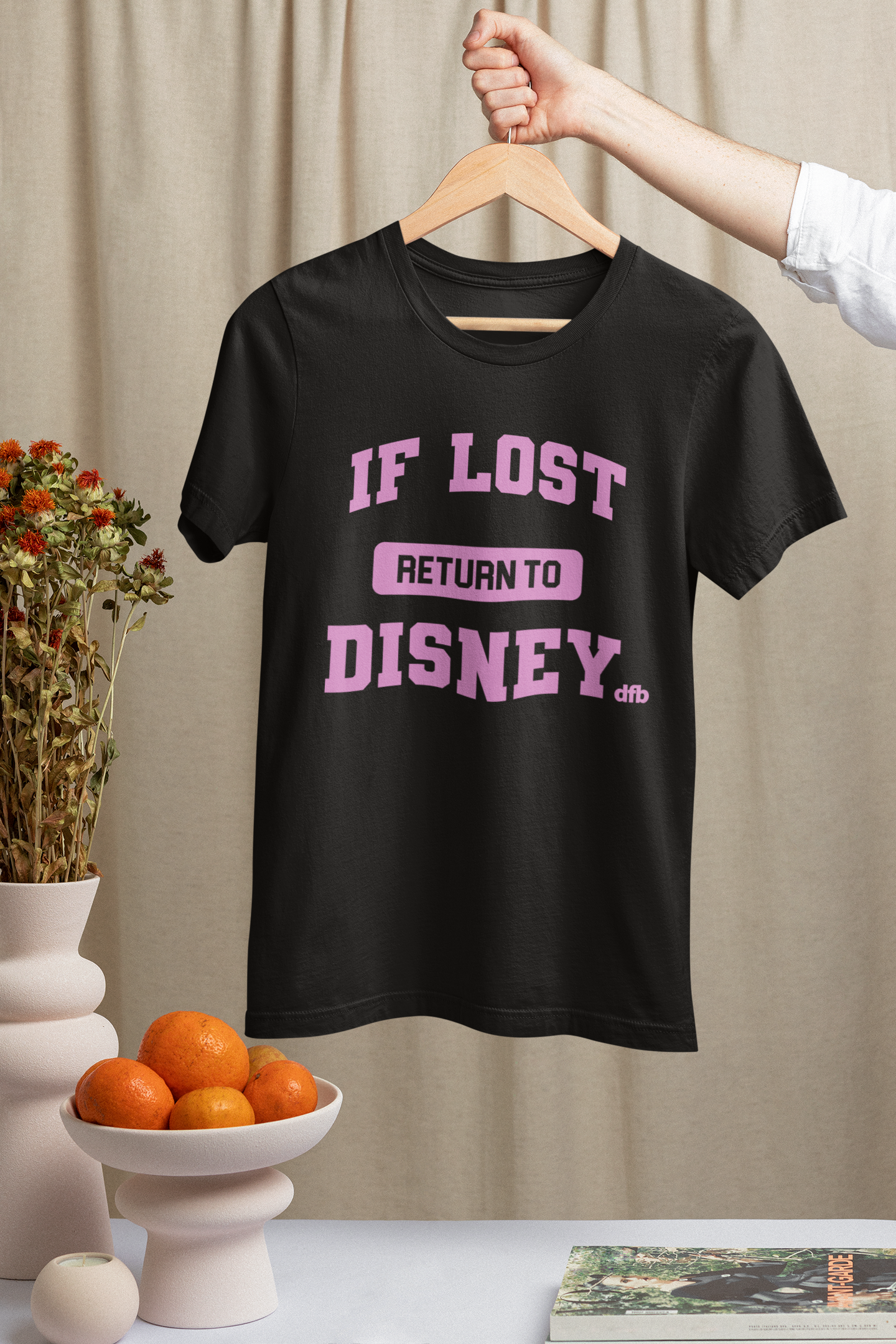 If Lost Return to the Parks Pink Text - Adult Tee Shirt