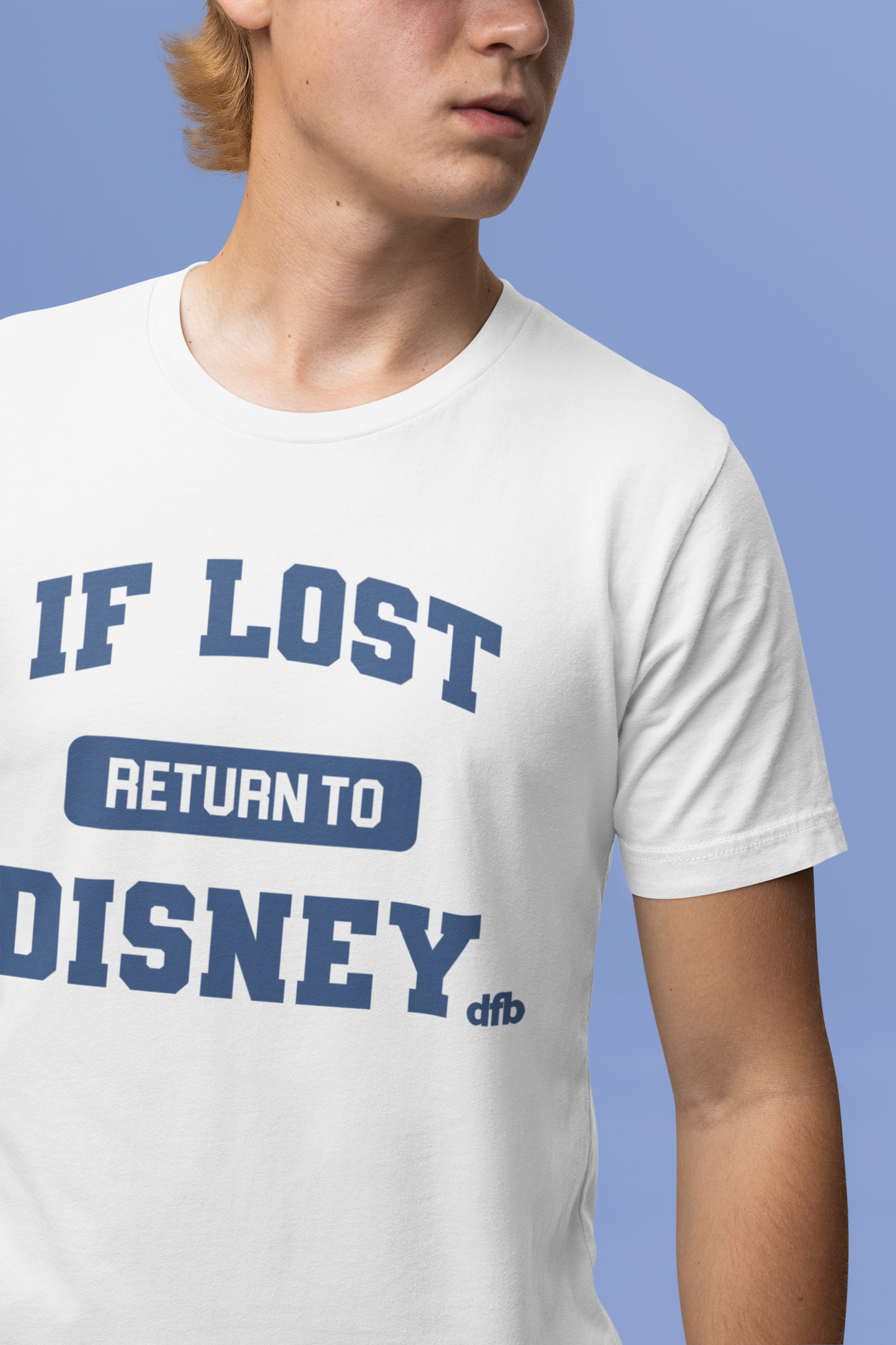 If Lost, Return to the Parks Blue Text - Adult Tee