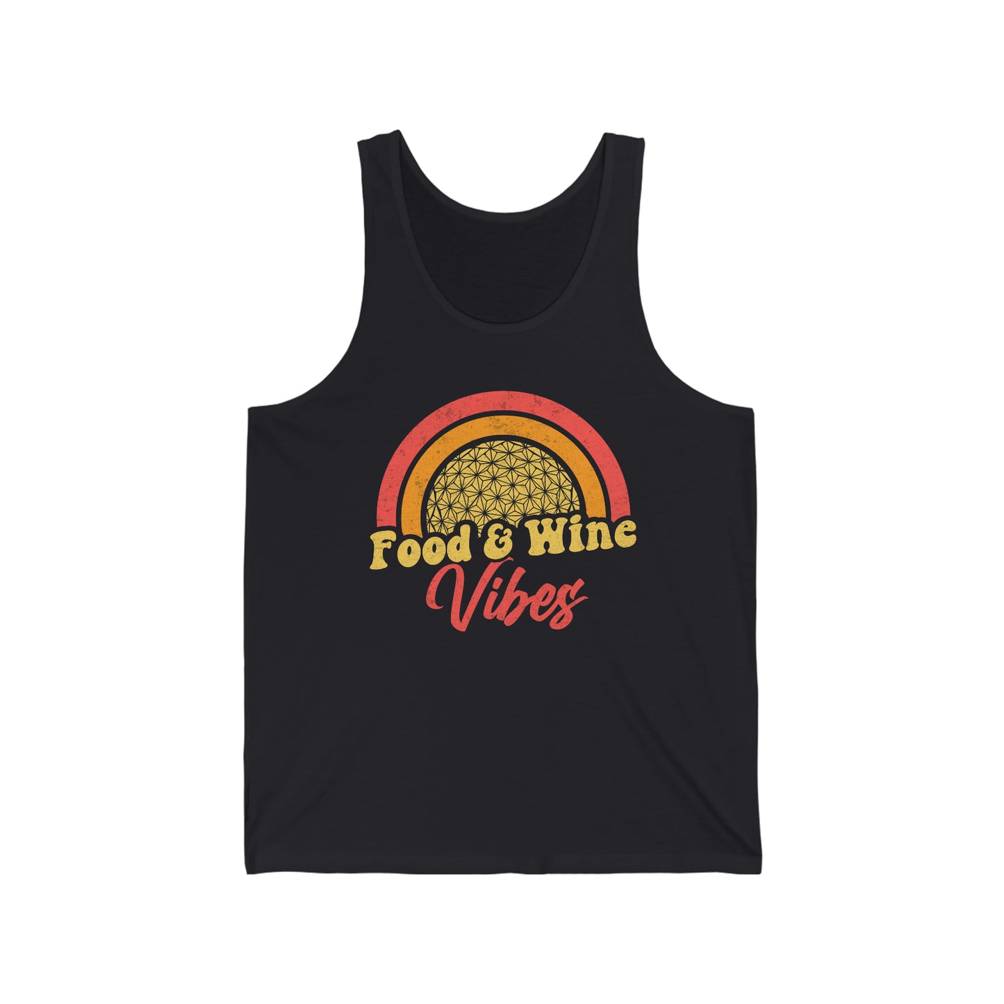 EPCOT Food & Wine Vibes Red Rainbow Unisex Tank Top