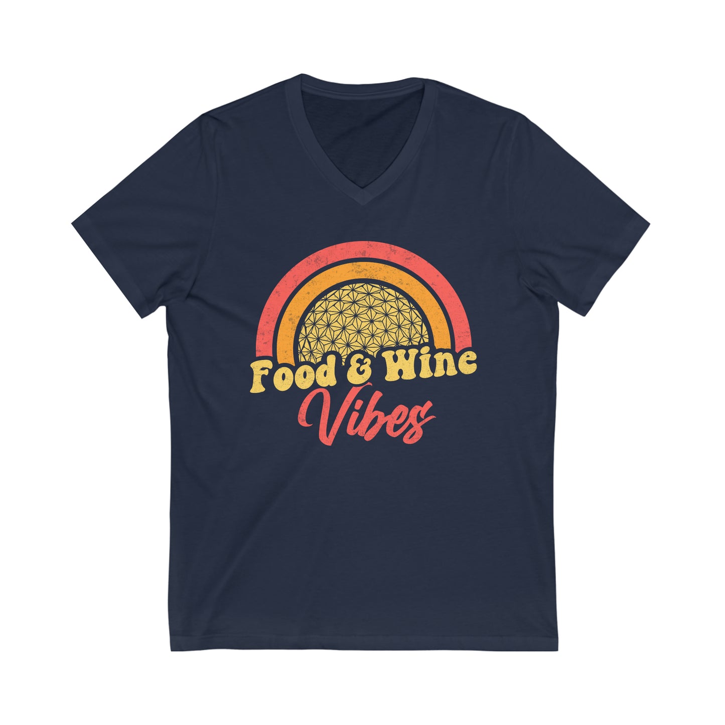 EPCOT Food and Wine Festival Vneck TShirt Red Vibes