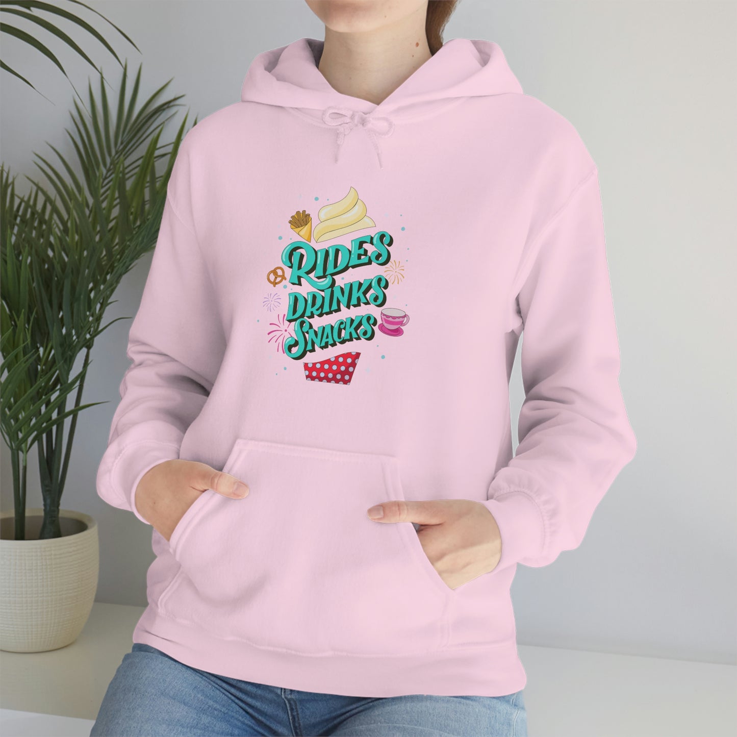 Rides, Drinks, Snacks - Adult Hoodie Sweatshirt