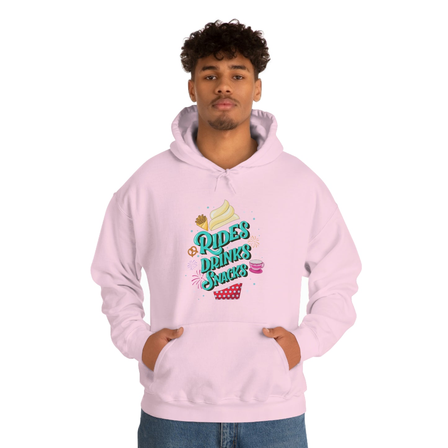 Rides, Drinks, Snacks - Adult Hoodie Sweatshirt