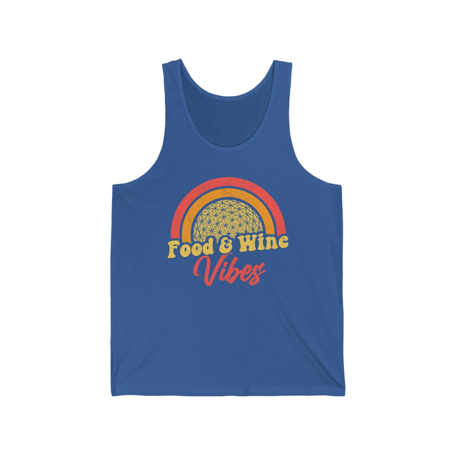 EPCOT Food & Wine Vibes Red Rainbow Unisex Tank Top