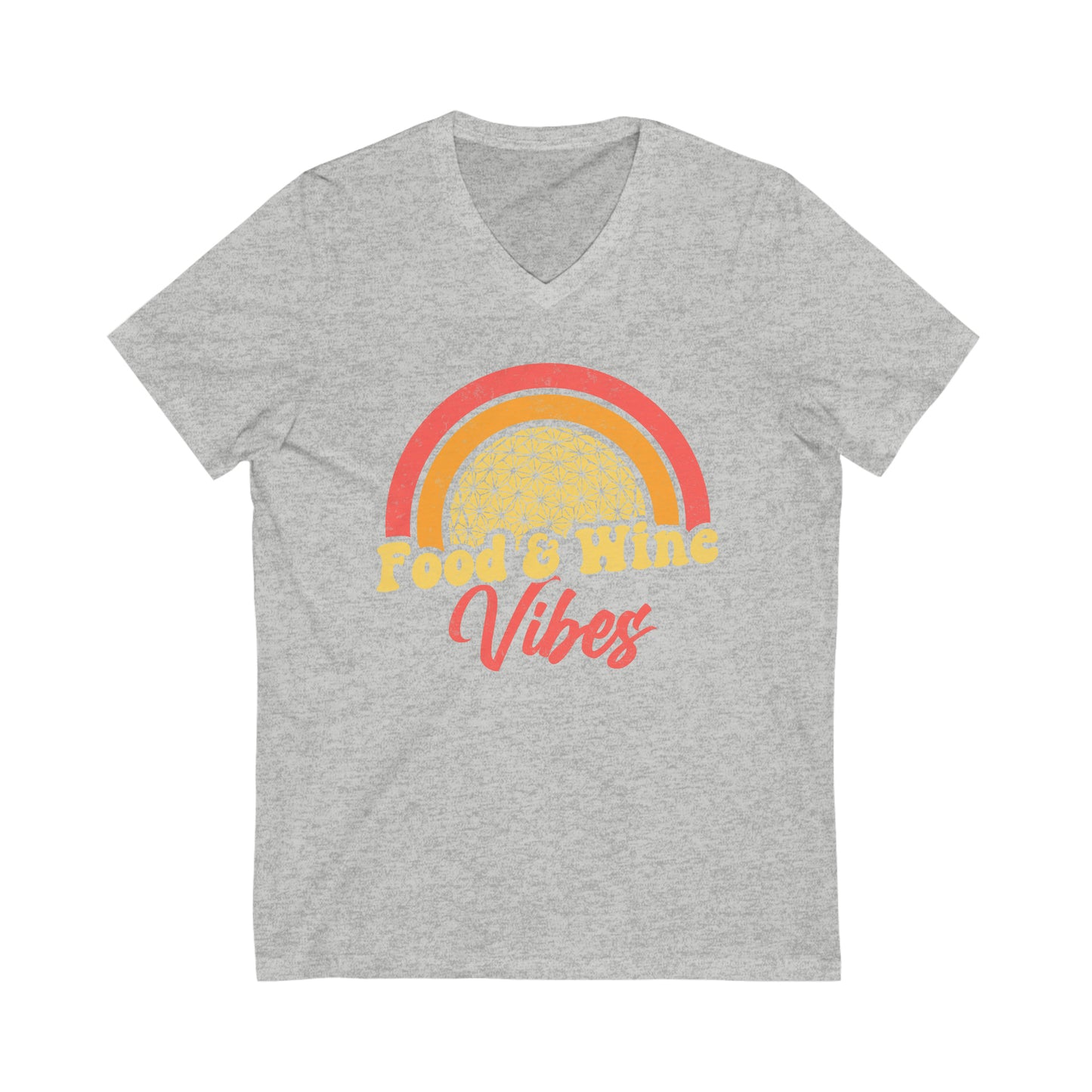 EPCOT Food and Wine Festival Vneck TShirt Red Vibes