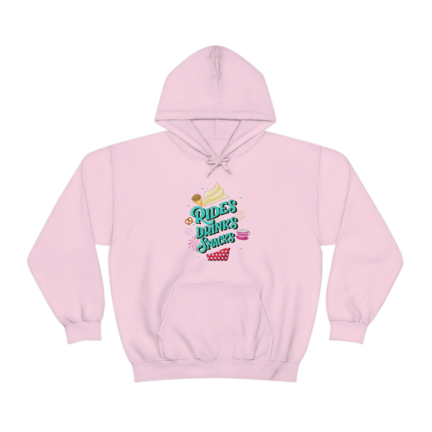 Rides, Drinks, Snacks - Adult Hoodie Sweatshirt