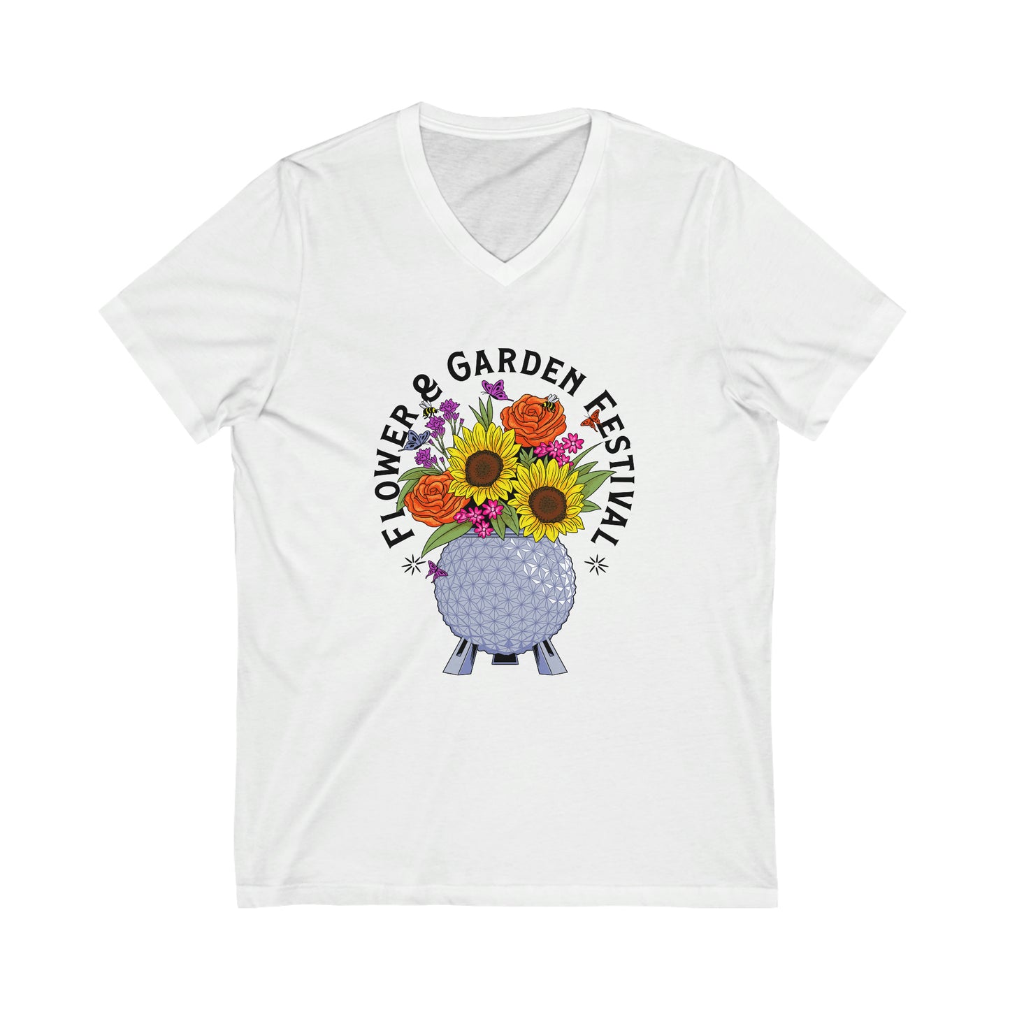 Flower & Garden Festival Short Sleeve V-Neck Tee