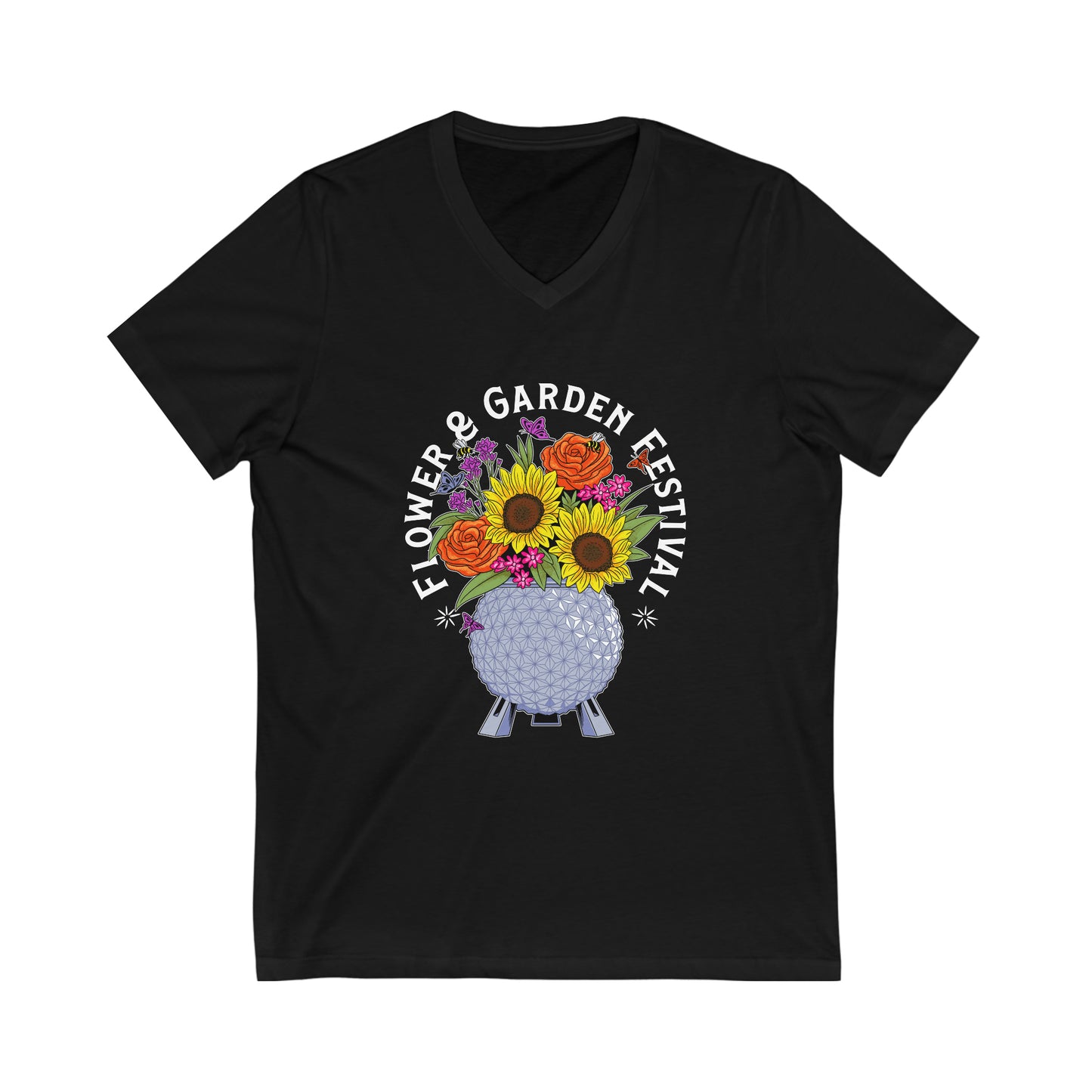 Flower & Garden Festival Short Sleeve V-Neck Tee