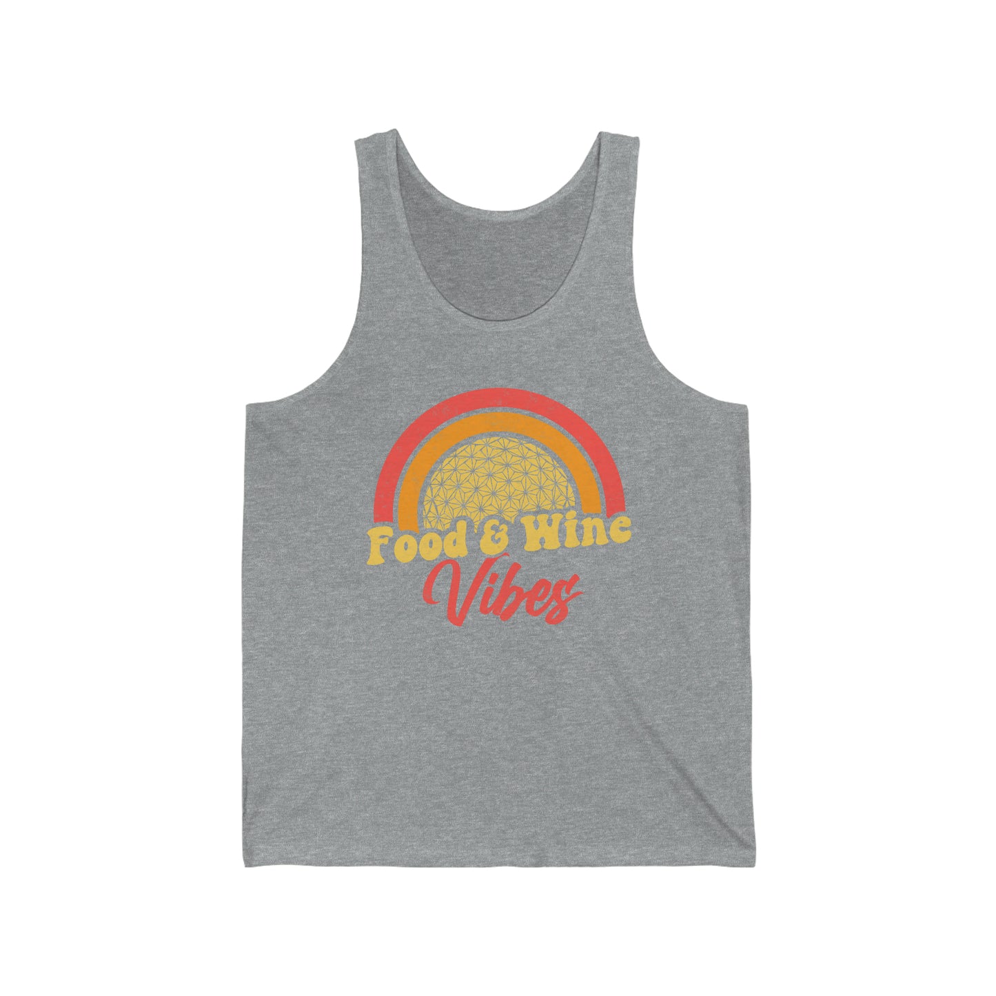 EPCOT Food & Wine Vibes Red Rainbow Unisex Tank Top