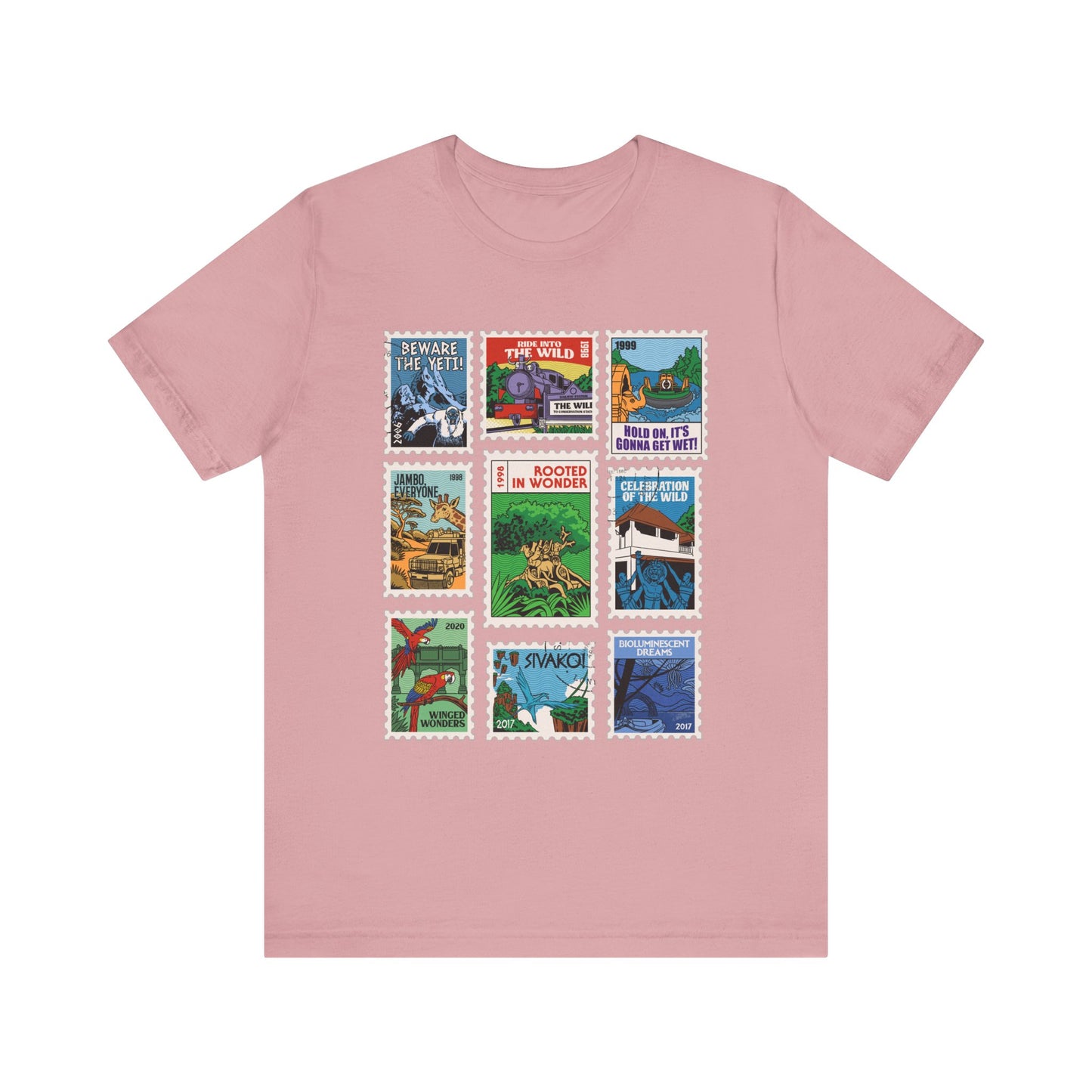 Animal Kingdom Vintage Stamps - Adult Tee Shirt