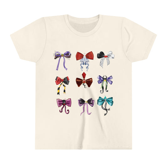 Bad to the Bow - Villains Bows - Youth Short Sleeve Tee Shirt