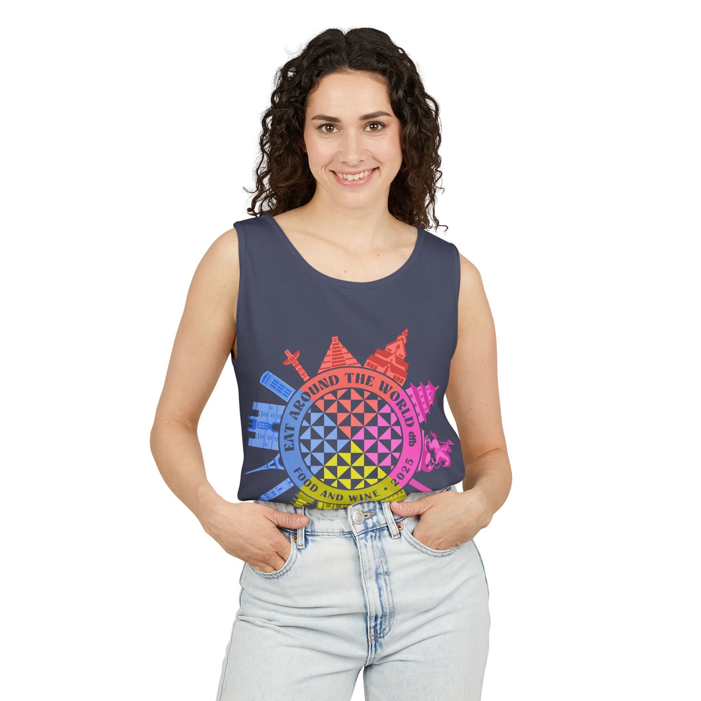 LIMITED EDITION Food & Wine Compass - Unisex Garment-Dyed Tank Top