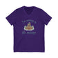 Snowy Cabin Castle, I'm Coming to the Cottage - Short Sleeve V-Neck Tee