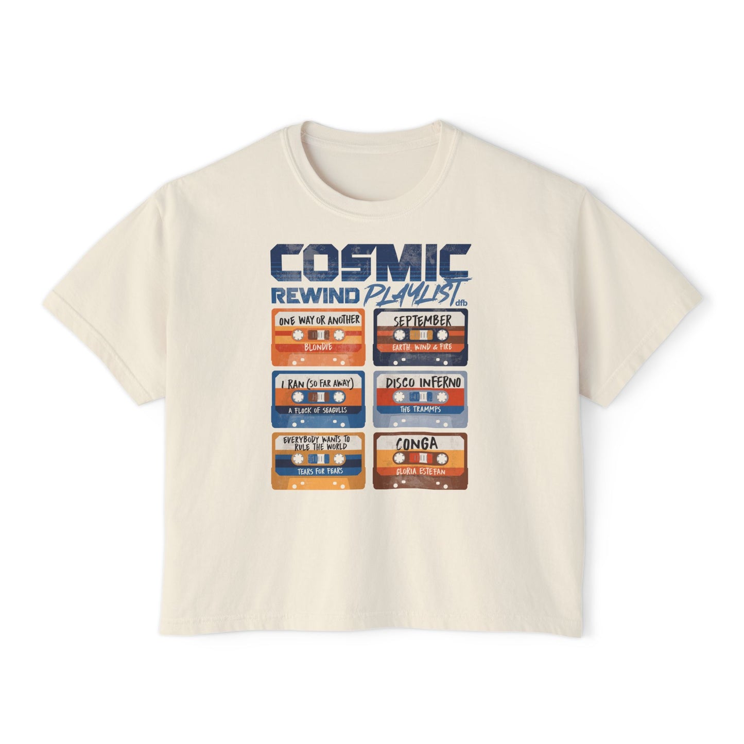 Cosmic Rewind Mixtapes - Women's Boxy Tee