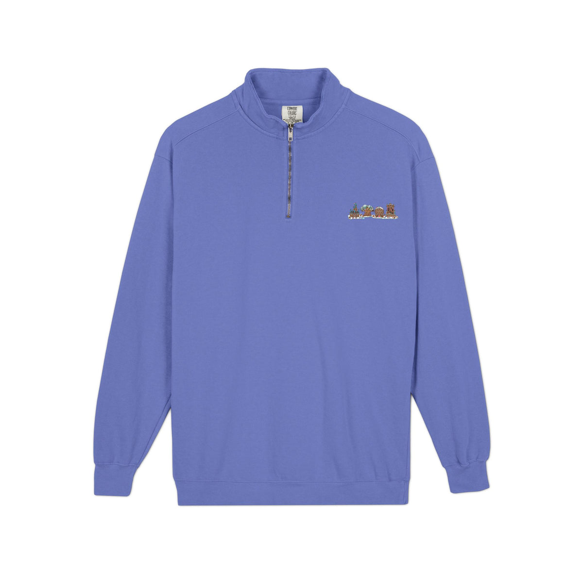 Gingerbread Park Icons - Unisex Adult Quarter-Zip Sweatshirt