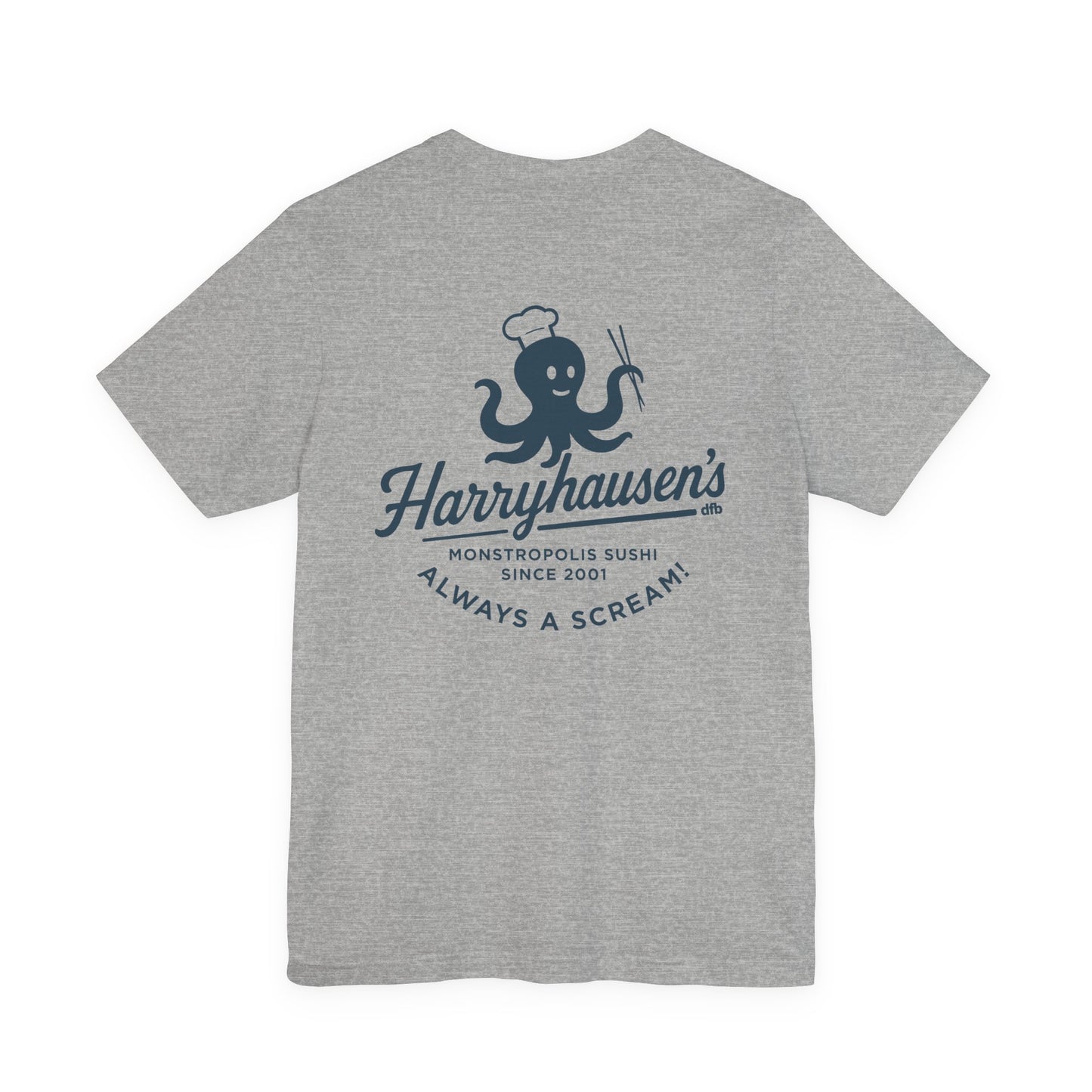 Harryhausen's - Front & Back - Adult Tee Shirt