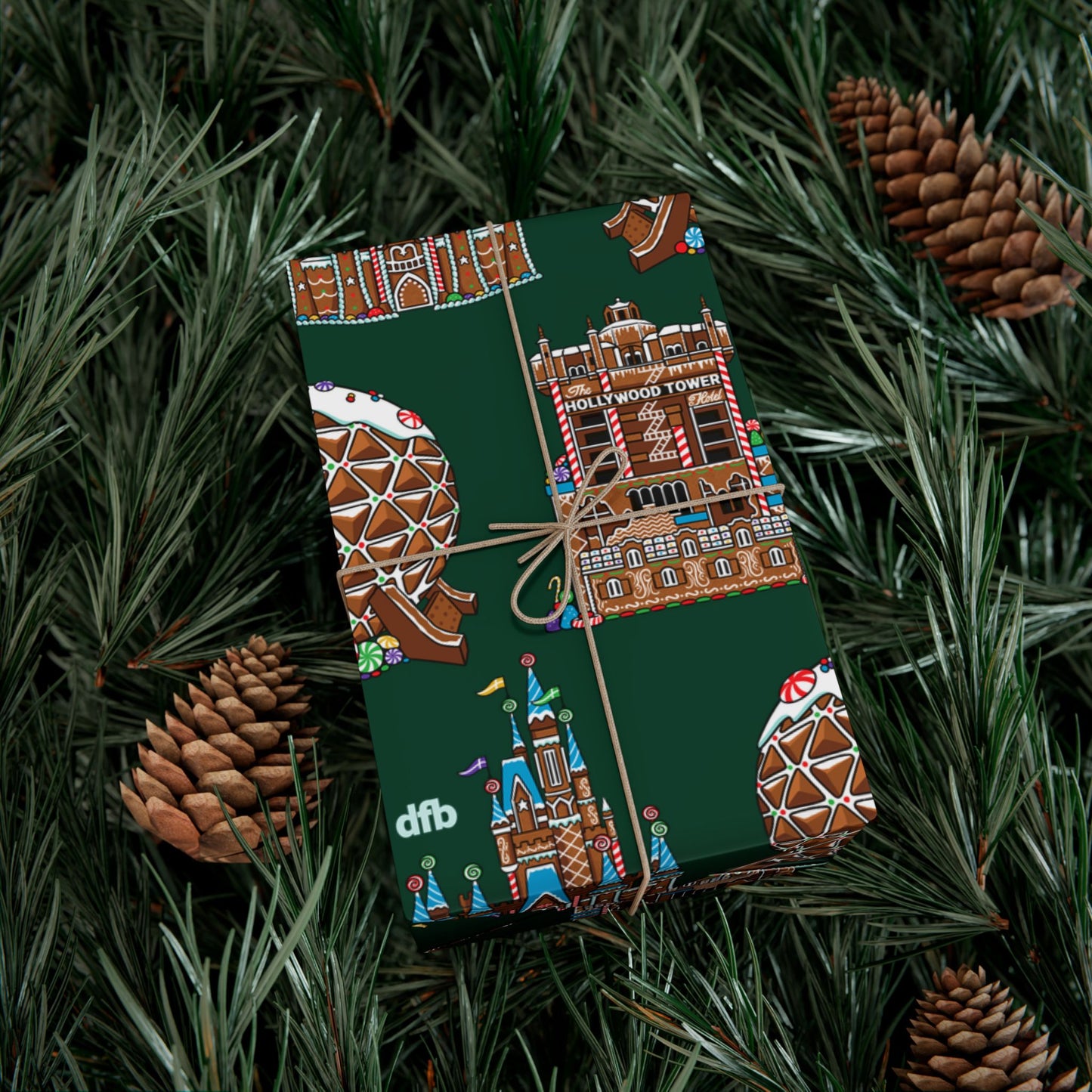 Gingerbread Park Landmarks - Gift Wrap Papers
