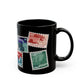 Magic Kingdom Vintage Stamps - Black Mug