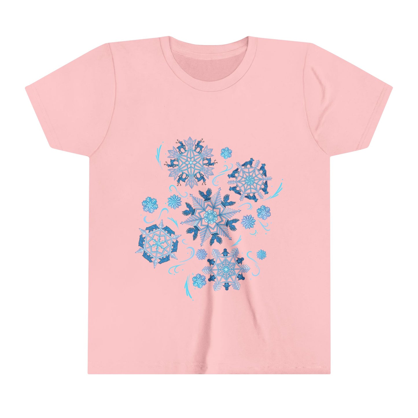 Merry Menagerie Snowflakes - Animal Kingdom Puppets - Youth Short Sleeve Tee Shirt