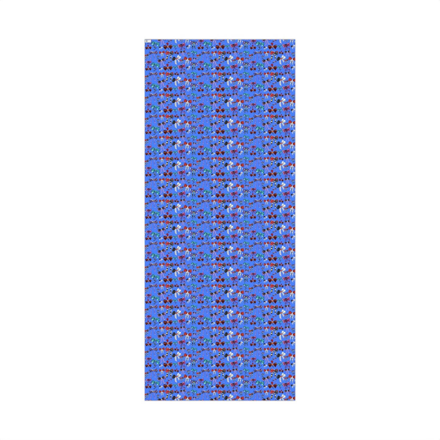 Bad to the Bow, Villains Bows, Cornflower Blue Background - Gift Wrap Papers