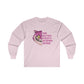 Cheshire Cat Quote Long Sleeve Shirt | Adult Unisex