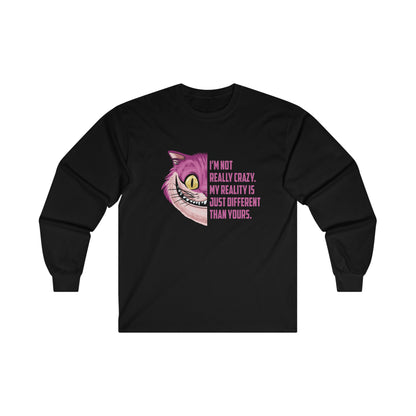 Cheshire Cat Quote Long Sleeve Shirt | Adult Unisex