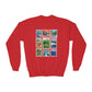 Animal Kingdom Vintage Stamps - Youth Crewneck Sweatshirt