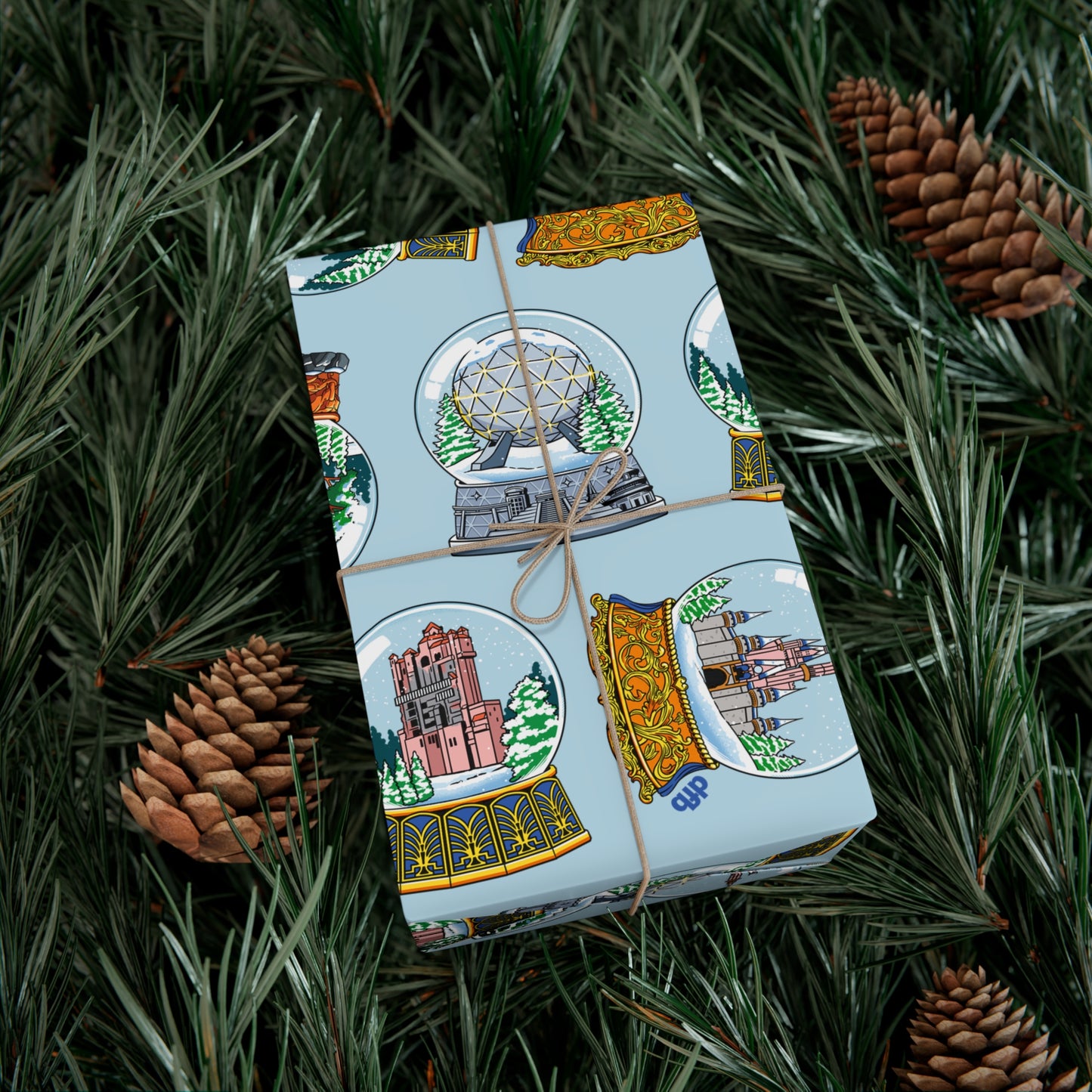 Snowglobes Park Landmarks - Gift Wrap Papers
