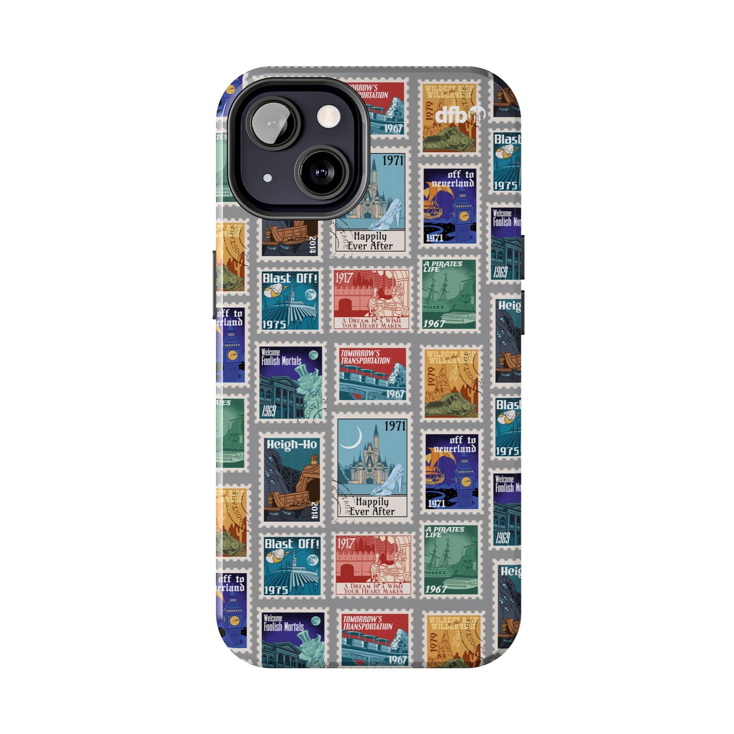 Magic Kingdom Vintage Stamps - Apple Phone Case