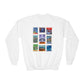 EPCOT Vintage Stamps - Youth Crewneck Sweatshirt