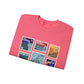 Magic Kingdom Vintage Stamps - Adult Crewneck Sweatshirt