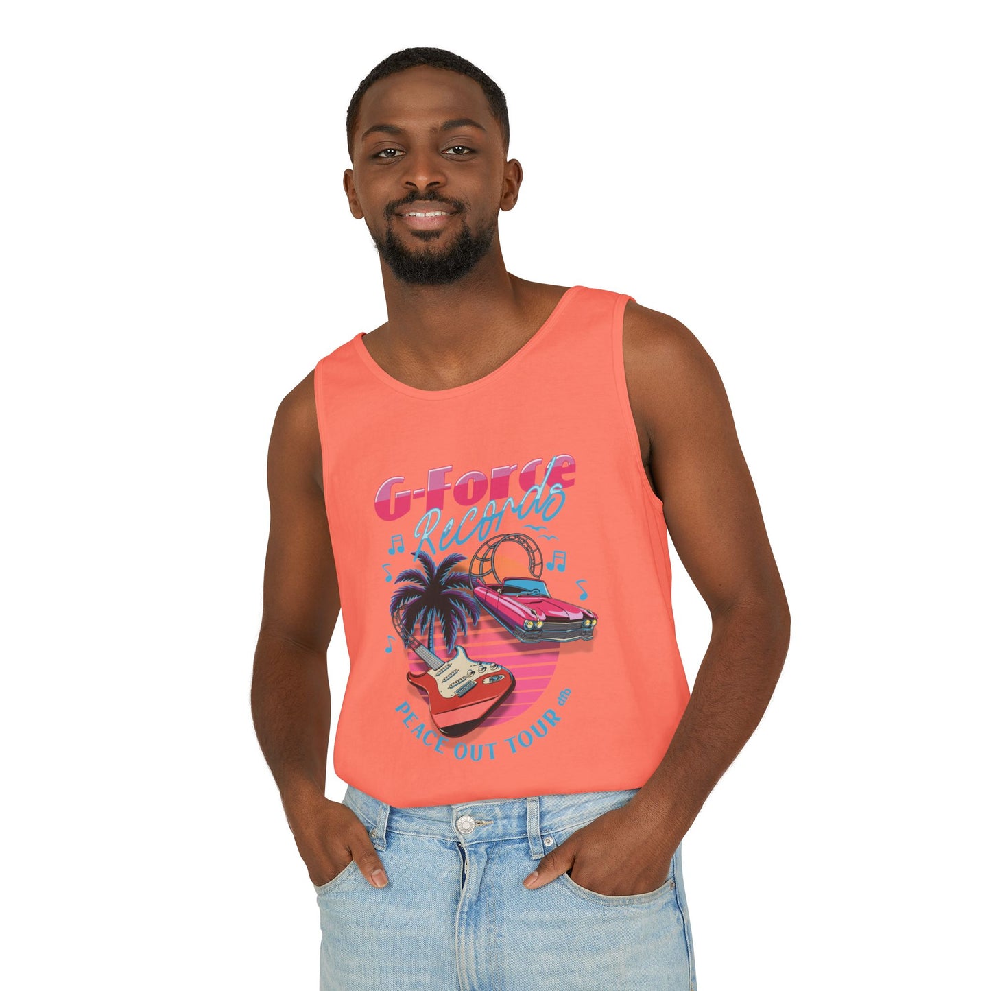 Peace Out Tour - Unisex Garment-Dyed Tank Top