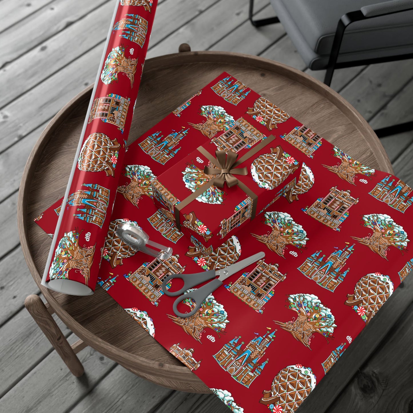 Gingerbread Park Landmarks - Gift Wrap Papers