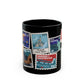 Magic Kingdom Vintage Stamps - Black Mug