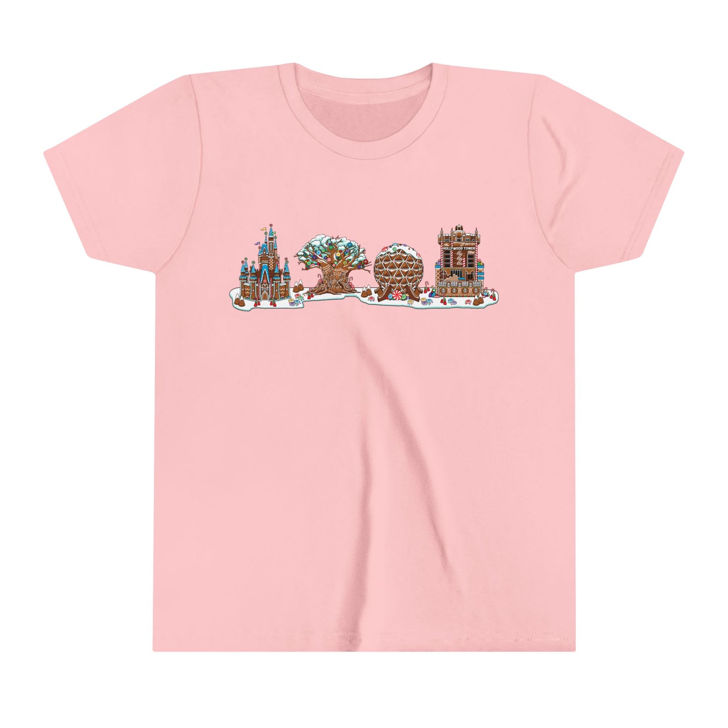 Gingerbread Park Icons - Youth Short Sleeve Tee Shirt