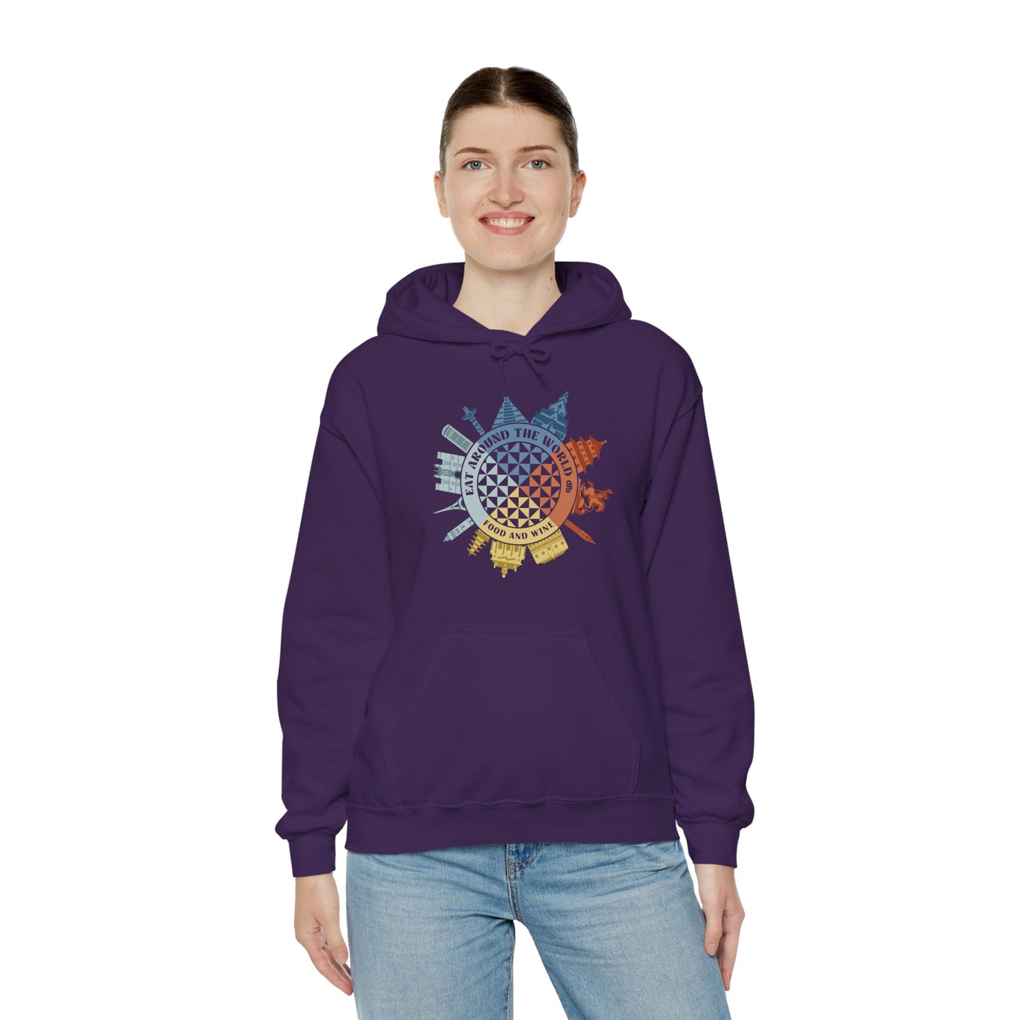 Food & Wine Compass -  Adult Hoodie Sweatshirt