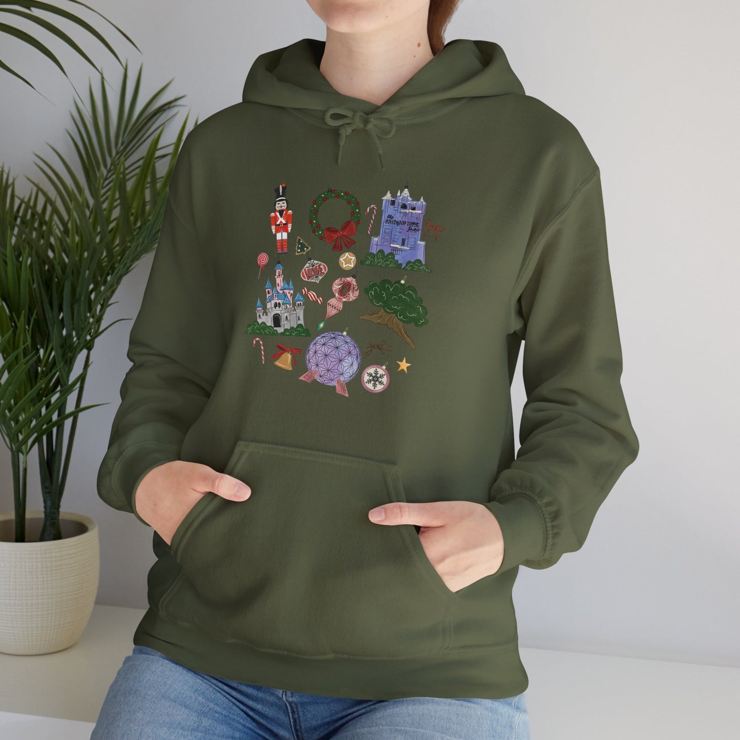 Park Icons Vintage Ornaments - Adult Hoodie Sweatshirt