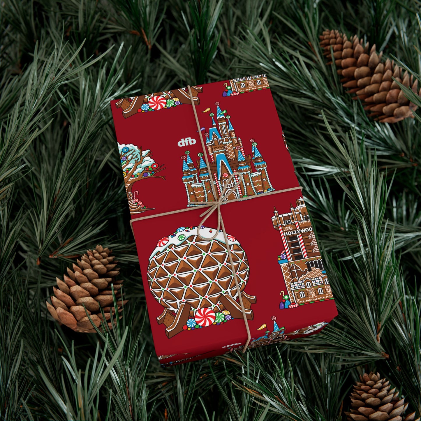 Gingerbread Park Landmarks - Gift Wrap Papers