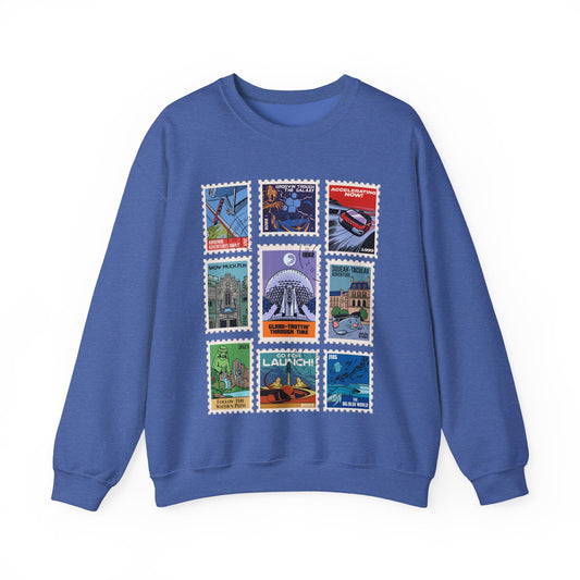 EPCOT Vintage Stamps - Adult Crewneck Sweatshirt