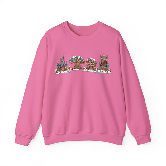 Gingerbread Park Icons - Adult Crewneck Sweatshirt