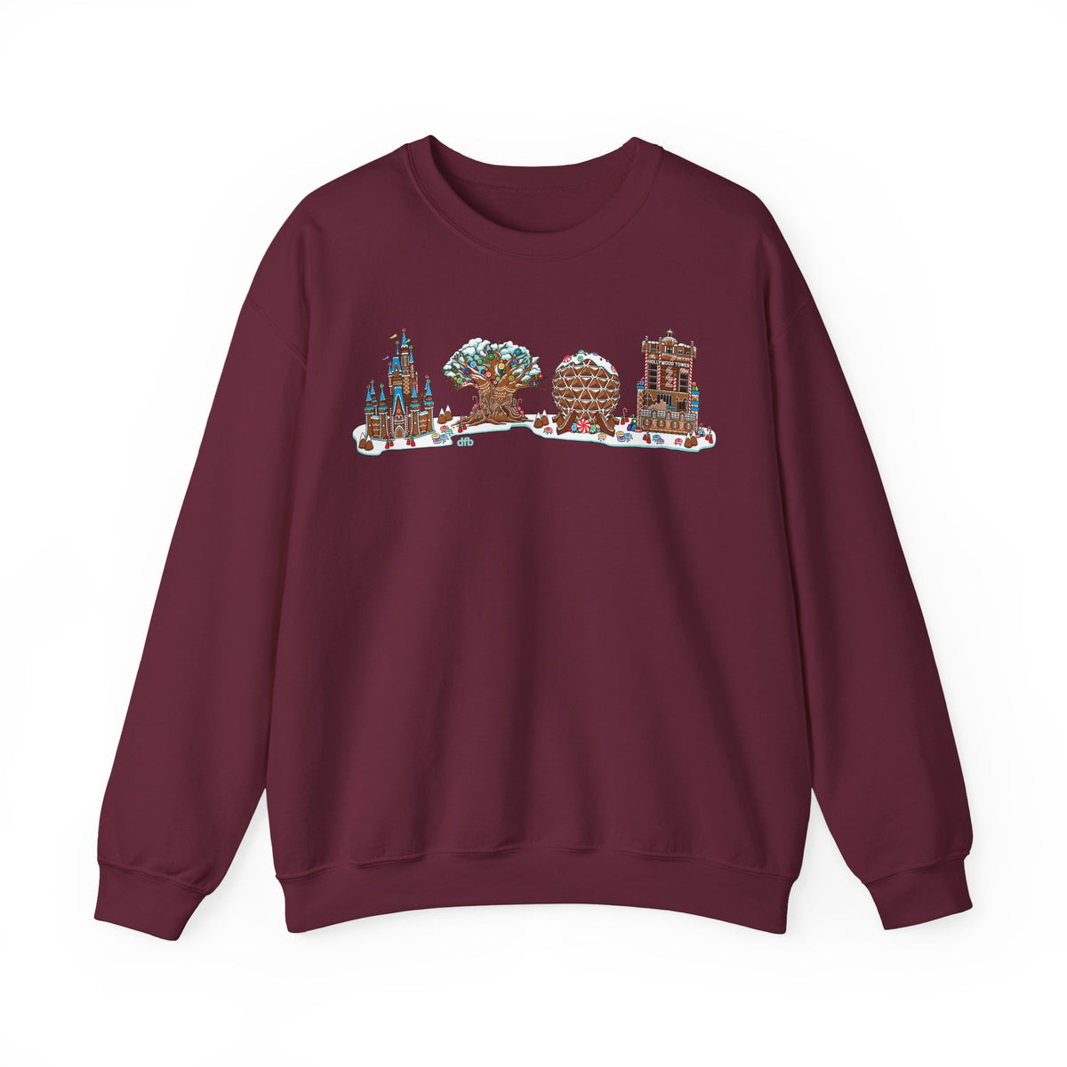 Gingerbread Park Icons - Adult Crewneck Sweatshirt